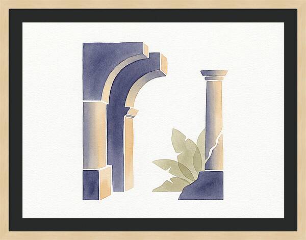 Plantation Ruins In Watercolor