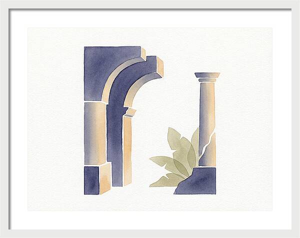 Plantation Ruins In Watercolor