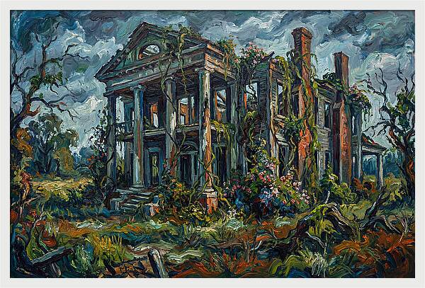 Plantation Ruins Overgrown Beauty