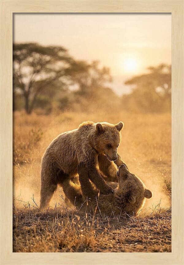 Playful Cubs In The Serengeti