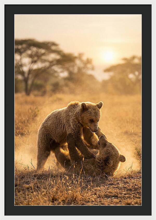 Playful Cubs In The Serengeti