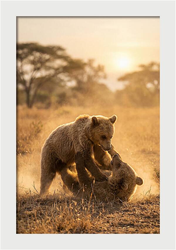 Playful Cubs In The Serengeti