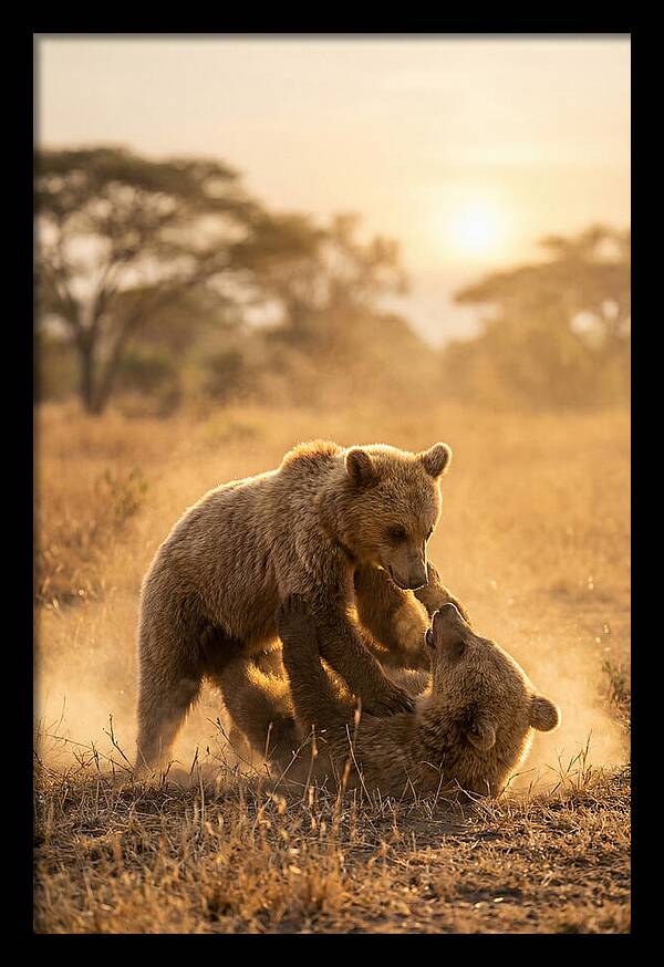 Playful Cubs In The Serengeti