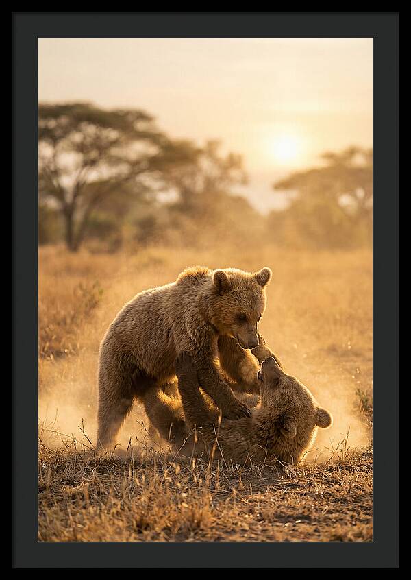 Playful Cubs In The Serengeti