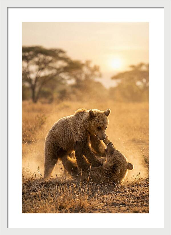 Playful Cubs In The Serengeti