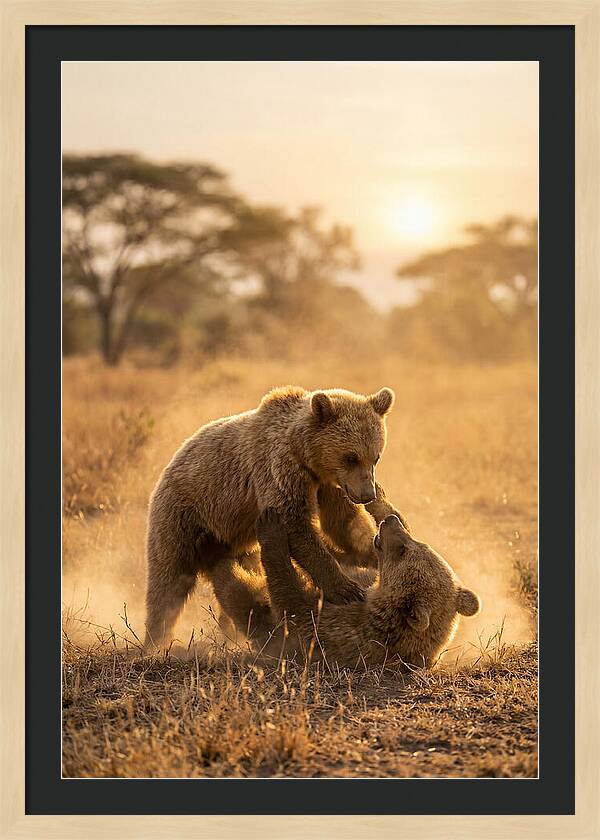 Playful Cubs In The Serengeti