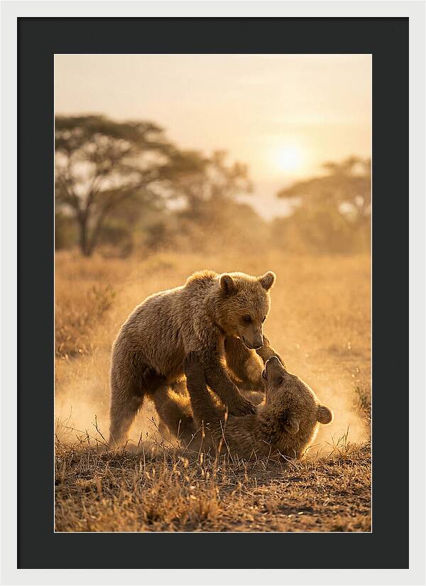 Playful Cubs In The Serengeti