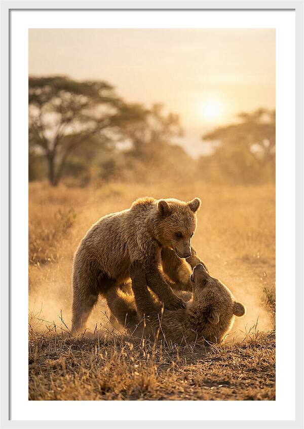 Playful Cubs In The Serengeti