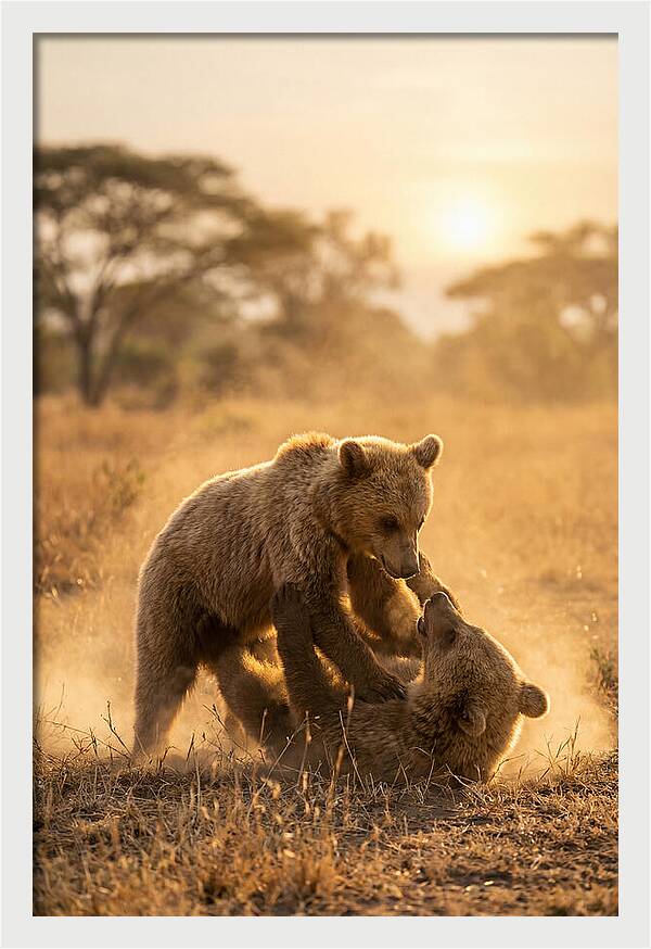 Playful Cubs In The Serengeti