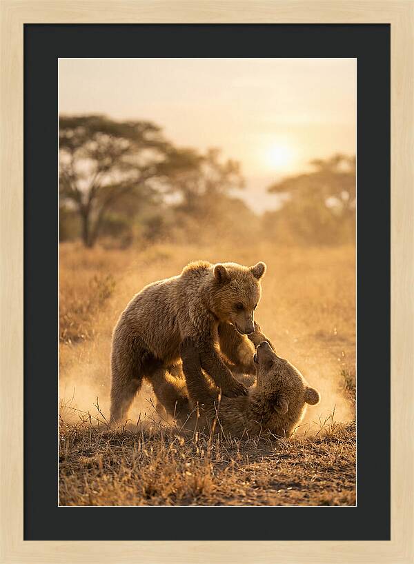 Playful Cubs In The Serengeti