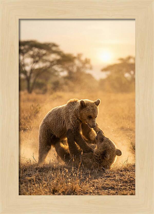 Playful Cubs In The Serengeti