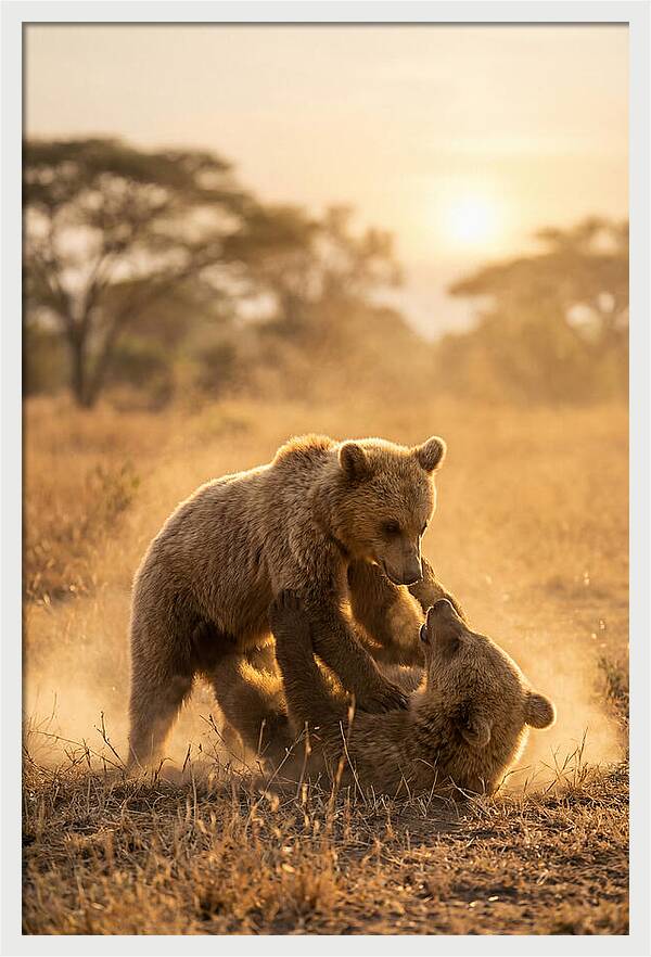 Playful Cubs In The Serengeti
