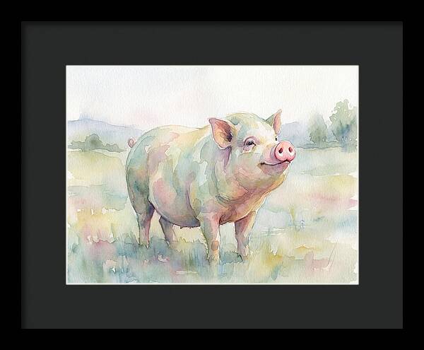 Playful Pig In Pastel Hues