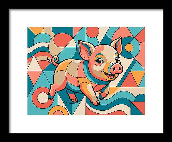 Playful Piglet In Vibrant Colors