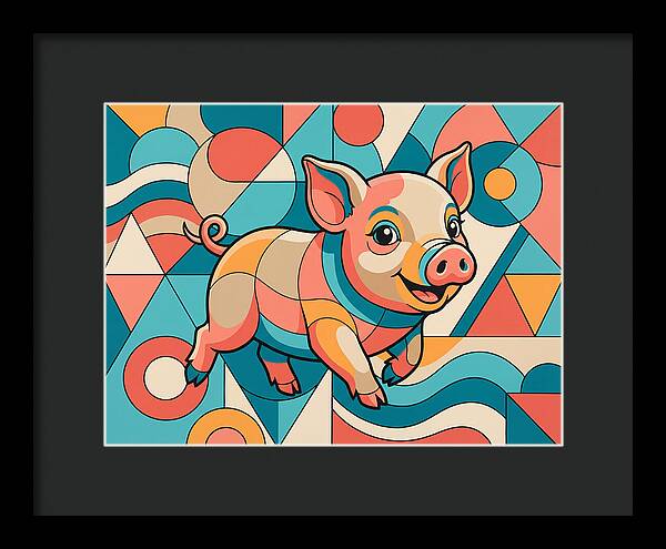 Playful Piglet In Vibrant Colors