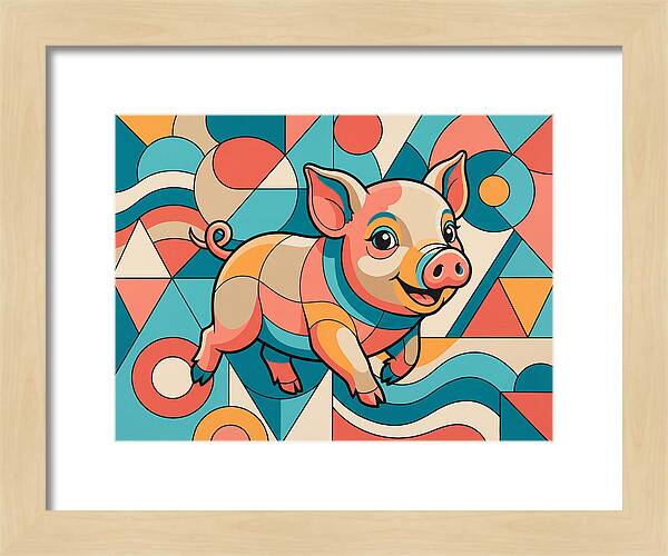 Playful Piglet In Vibrant Colors