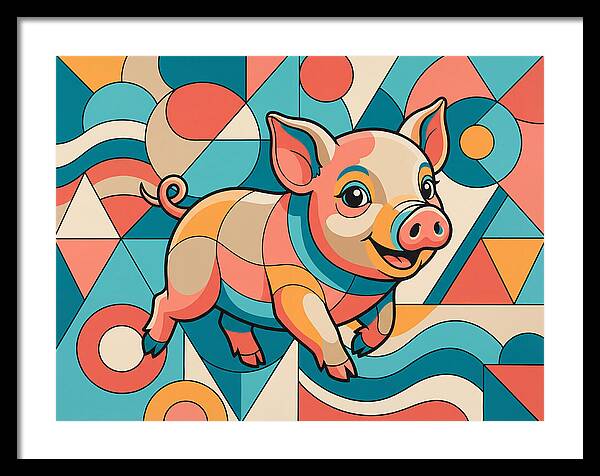 Playful Piglet In Vibrant Colors