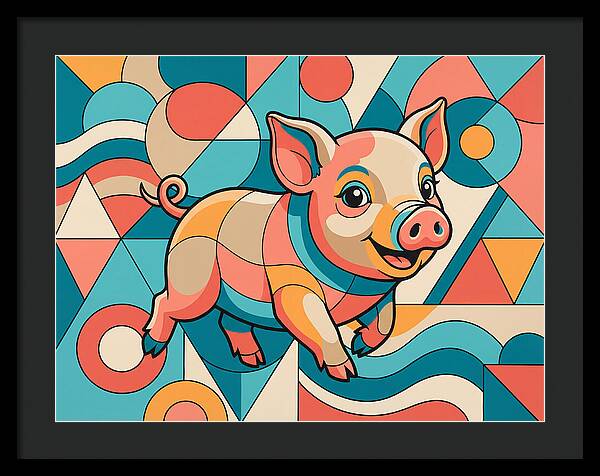 Playful Piglet In Vibrant Colors