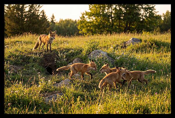 Playful Red Fox Cubs