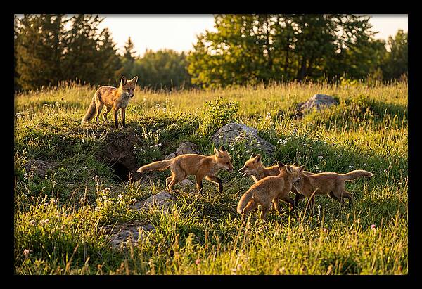 Playful Red Fox Cubs