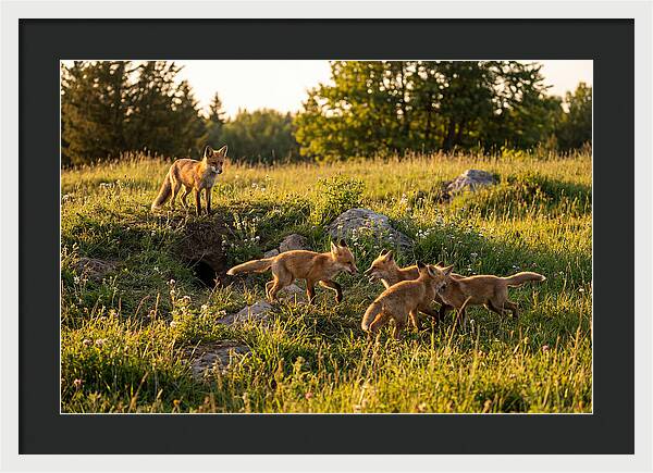 Playful Red Fox Cubs