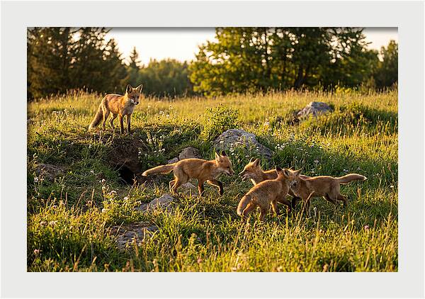 Playful Red Fox Cubs