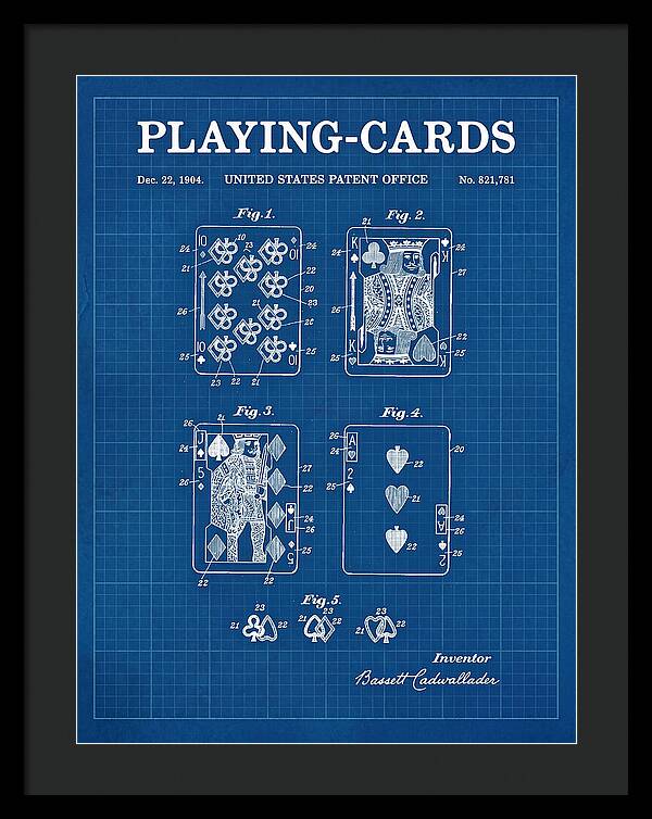 Playing Cards Blueprint Patent Us821781a