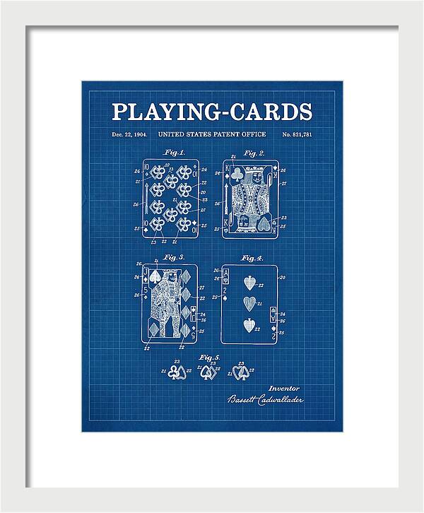 Playing Cards Blueprint Patent Us821781a