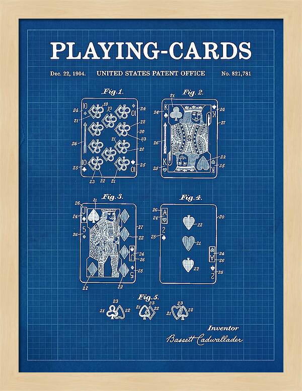 Playing Cards Blueprint Patent Us821781a