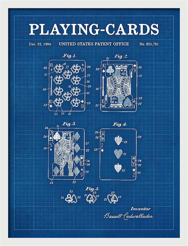Playing Cards Blueprint Patent Us821781a