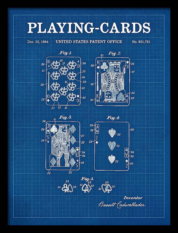 Playing Cards Blueprint Patent Us821781a