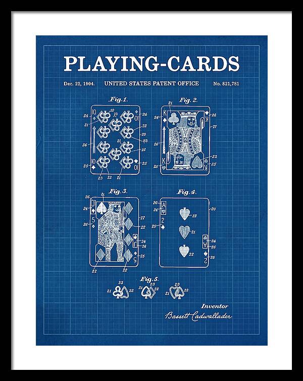 Playing Cards Blueprint Patent Us821781a