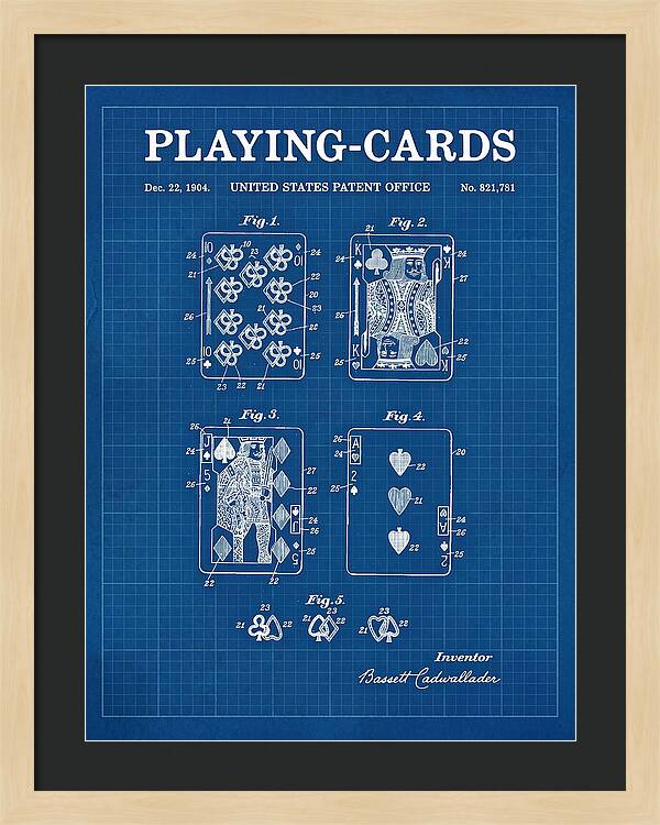 Playing Cards Blueprint Patent Us821781a
