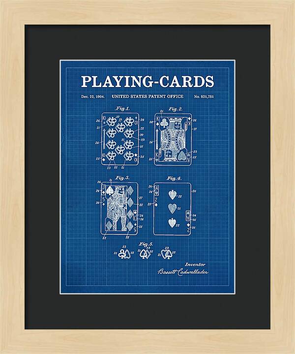 Playing Cards Blueprint Patent Us821781a