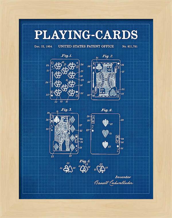Playing Cards Blueprint Patent Us821781a