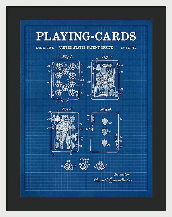 Playing Cards Blueprint Patent Us821781a