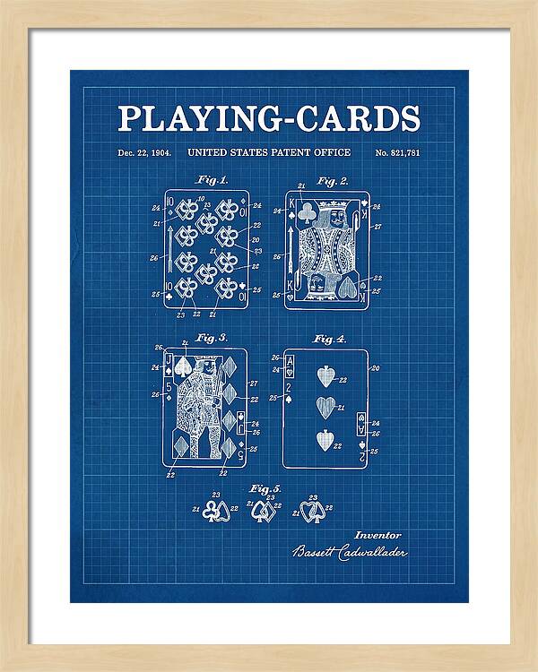 Playing Cards Blueprint Patent Us821781a