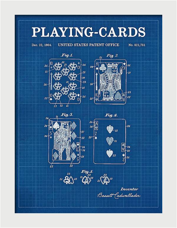 Playing Cards Blueprint Patent Us821781a