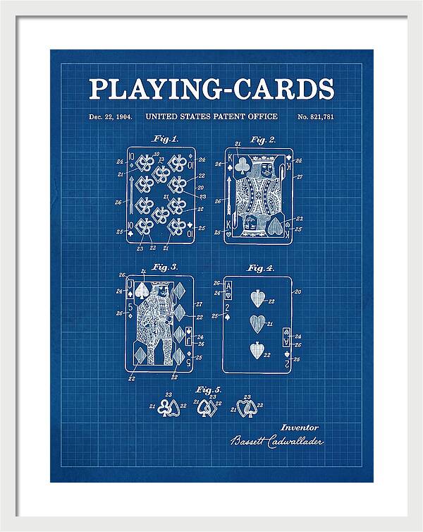 Playing Cards Blueprint Patent Us821781a