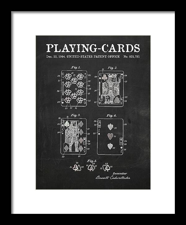 Playing Cards Chalkboard Patent Us821781a