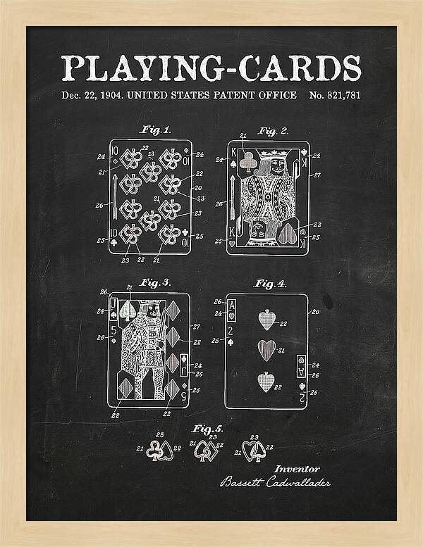 Playing Cards Chalkboard Patent Us821781a