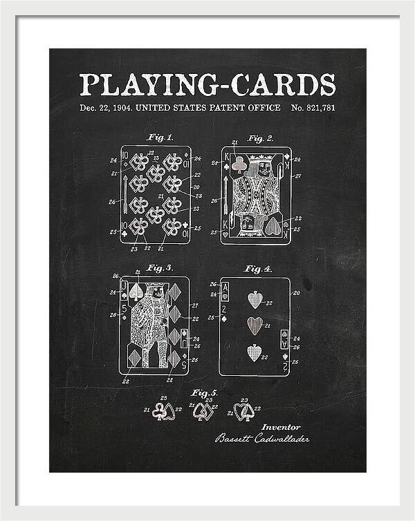 Playing Cards Chalkboard Patent Us821781a