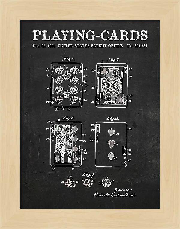 Playing Cards Chalkboard Patent Us821781a