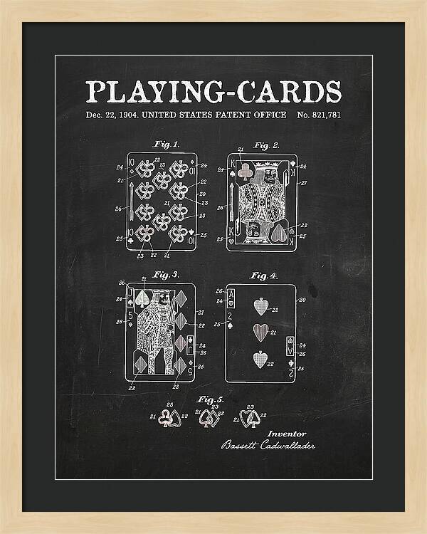 Playing Cards Chalkboard Patent Us821781a