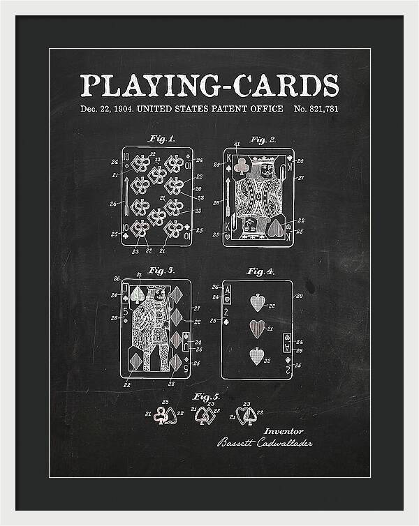 Playing Cards Chalkboard Patent Us821781a