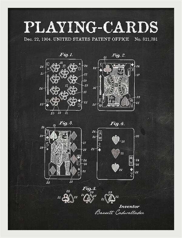 Playing Cards Chalkboard Patent Us821781a