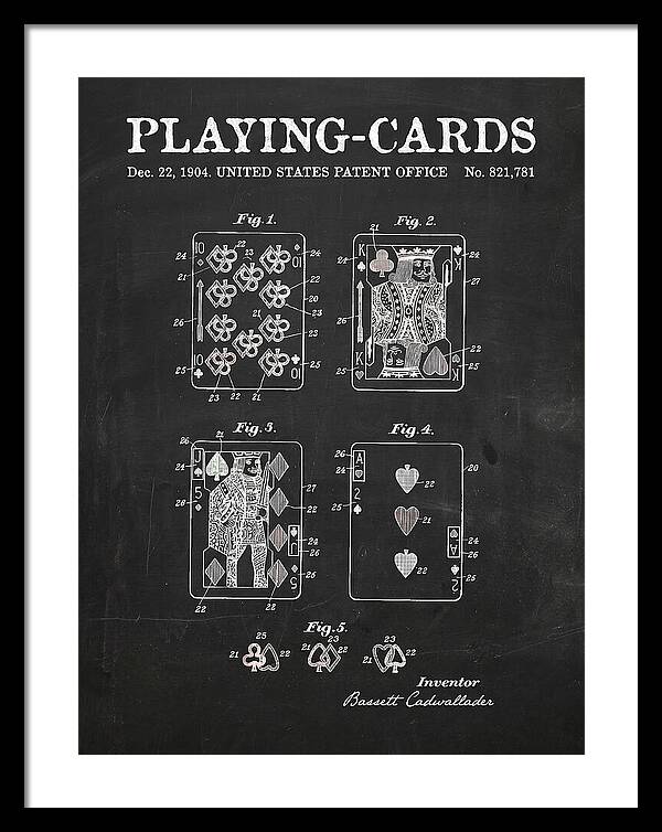 Playing Cards Chalkboard Patent Us821781a