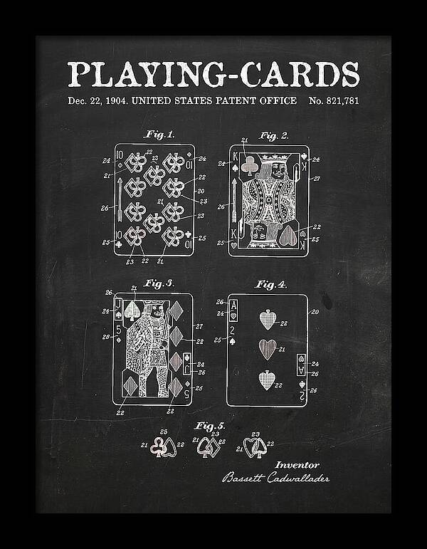 Playing Cards Chalkboard Patent Us821781a