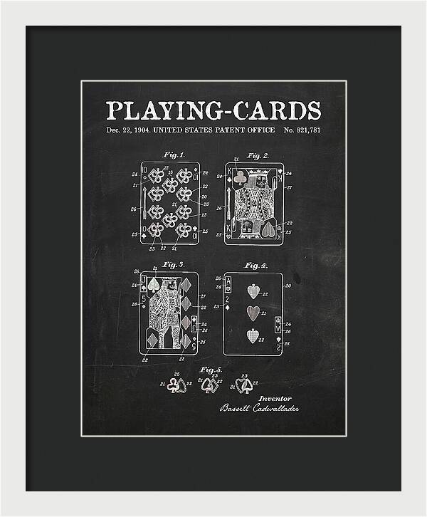 Playing Cards Chalkboard Patent Us821781a