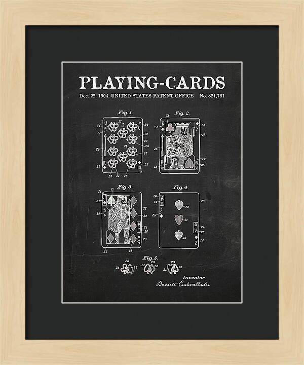 Playing Cards Chalkboard Patent Us821781a